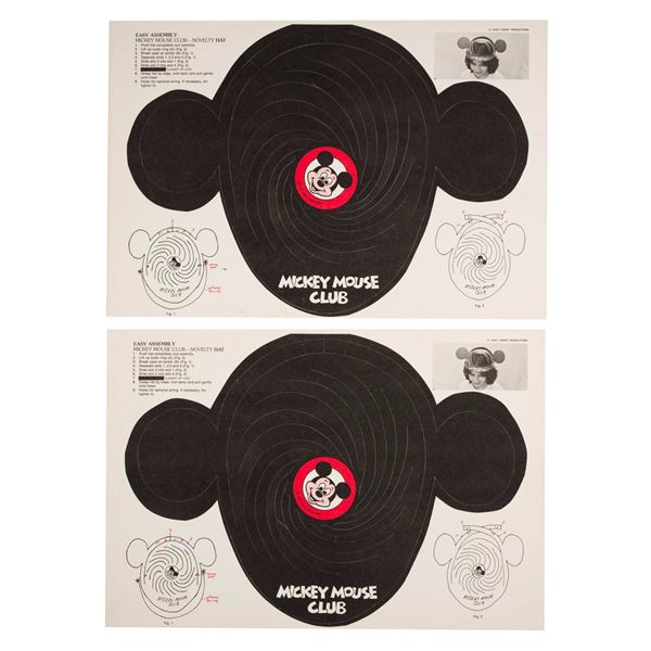 A Pair of Mickey Mouse Club Paper Hats.