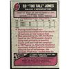 Image 2 : 1977 TOPPS ED 'TOO TALL' JONES (HOF)