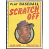 Image 1 : 1970 TOPPS HANK AARON (HOF) SCRATCH OFF