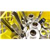 Image 2 : PLASTIC CRATE OF STAINLESS STEEL COMMERCIAL 2" FLOW VALVES *PLASTIC CRATE INCLUDED*