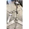 Image 2 : 2 LARGE 3 BLADE BRUSH NICKEL COMMERCIAL CEILING FANS