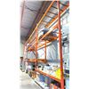Image 1 : 4 BAYS OF ORANGE 16' COMMERCIAL PALLET RACKING SYSTEM INCLUDING: 5 16' X 43"D ORANGE HEAVY DUTY