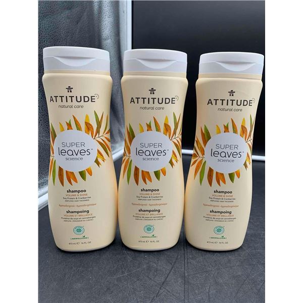 Attitude Super Leaves Volume & Shine Shampoo (3 x 473ml)