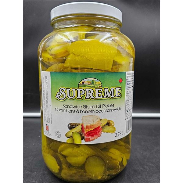 Supreme Sandwich Sliced Dill Pickles (3.78L)