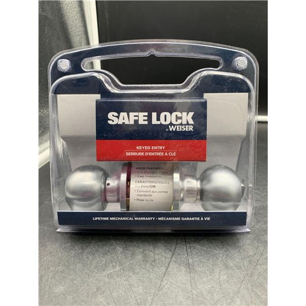 Weiser Safe Lock Keyed Entry Door Knob