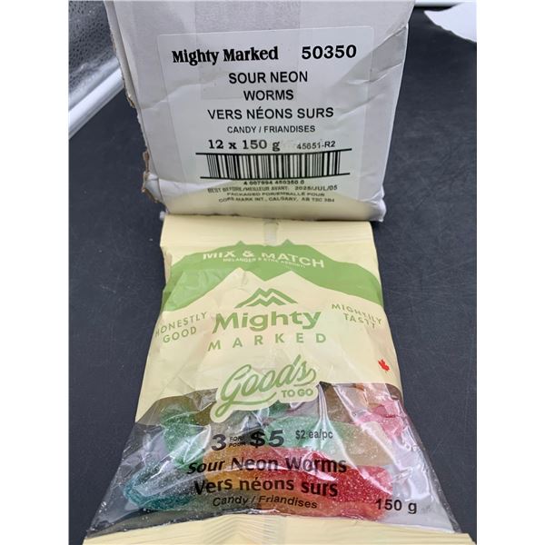Mighty Marked Good Sour Neon Worms (12 x 150g)