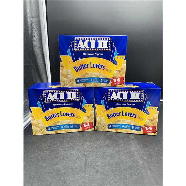 Act II Butter Lover Microwave Popcorn (3 x 14 bags)