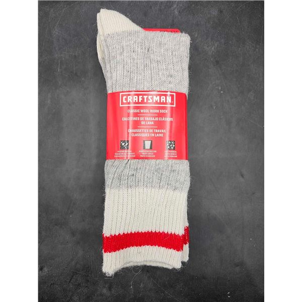 Craftsman Classic Wool Work Socks 3pk (size 10-13)