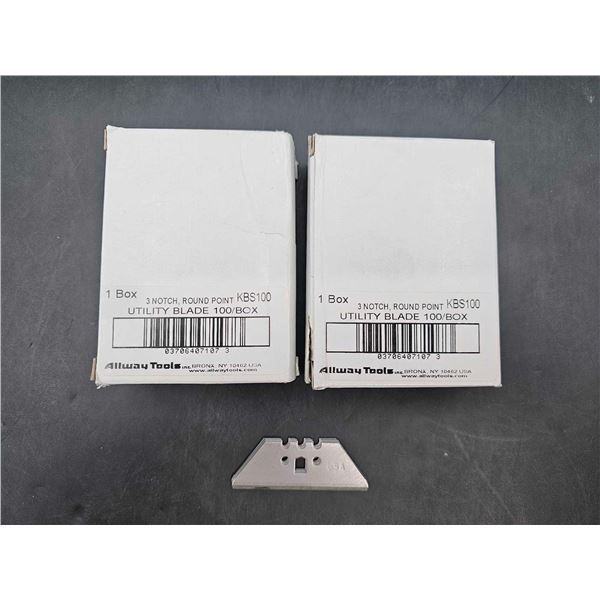 3 Notch Round Point Utility Blade (2 x 100/box)