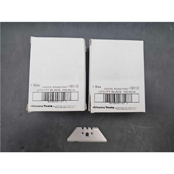 3 Notch Round Point Utility Blade (2 x 100/box)