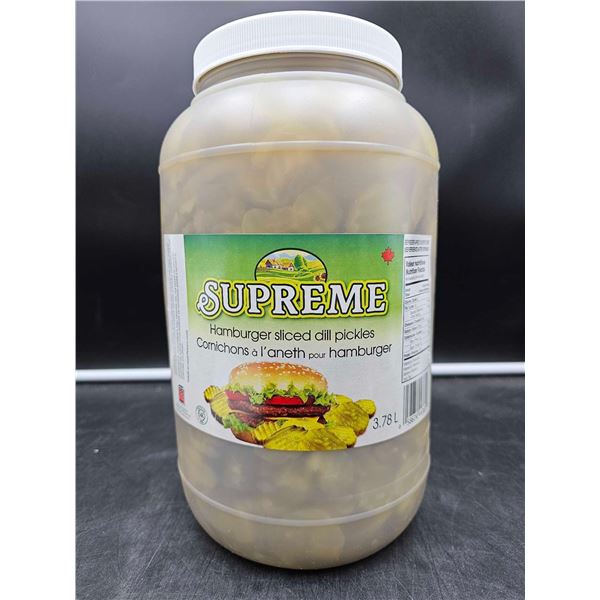 Supreme Hamburger Sliced Dill Pickles (3.78L)