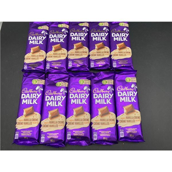 Cadbury Dairy Milk Smooth Vanilla Creme Candy Bars (95g x 10)