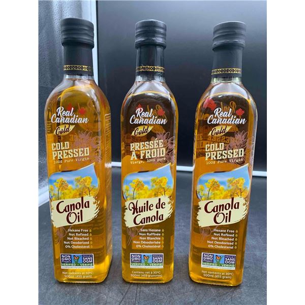 Real Canadian Cold Pressed Canola Oil (3 x 500ml)