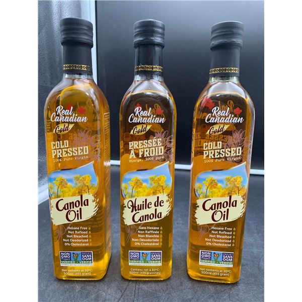 Real Canadian Cold Pressed Canola Oil (3 x 500ml)