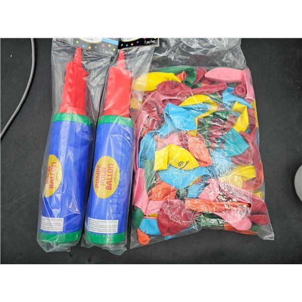 Balloon Pump Inflator(2ct) with Balloons