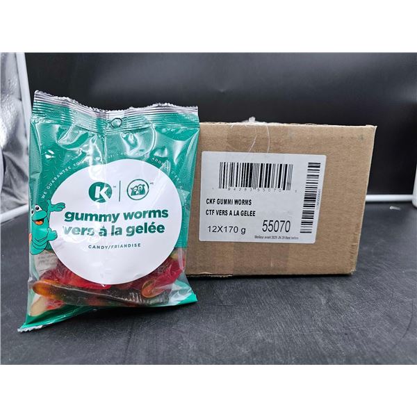 Circle K Gummy Worms Candy (12 x 170g)