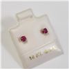 Image 2 : 14K Gold Ruby 3Mm Earrings, Made in Canada, Suggested Retail Value $200