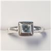 Image 1 : Silver Blue Topaz Ring, Suggested Retail Value $60