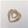Image 2 : 14K Yellow Gold 0.59G Heart Pendant, Suggested Retail Value $300
