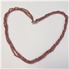 Image 1 : Silver Garnet Triple Strand 16" Necklace, Suggested Retail Value $240