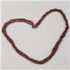 Image 3 : Silver Garnet Triple Strand 16" Necklace, Suggested Retail Value $240