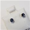 Image 2 : Silver Sapphire(0.4ct) Earrings, Made in Canada, Suggested Retail Value $120