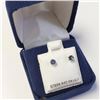Image 4 : Silver Sapphire(0.4ct) Earrings, Made in Canada, Suggested Retail Value $120