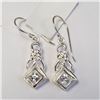 Image 1 : Silver Cubic Zirconia Earrings, Suggested Retail Value $50