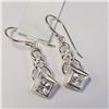 Image 2 : Silver Cubic Zirconia Earrings, Suggested Retail Value $50
