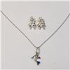 Image 1 : Silver 3 Pendant 1 Chain Set, Suggested Retail Value $100