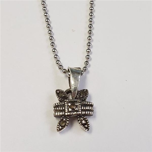 Silver Marcasite 18" Necklace, Suggested Retail Value $200