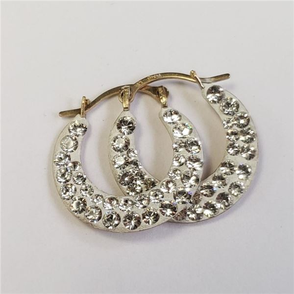 10K Yellow Gold Cubic Zirconia Earrings, Suggested Retail Value $220