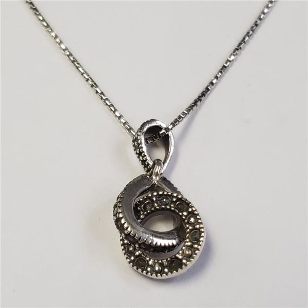 Silver Marcasite 18" Necklace, Suggested Retail Value $160