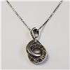 Image 1 : Silver Marcasite 18" Necklace, Suggested Retail Value $160