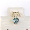 Image 1 : 14K Yellow Gold Blue Topaz(0.28ct) Pendant, Made in Canada, Suggested Retail Value $160
