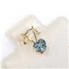 Image 2 : 14K Yellow Gold Blue Topaz(0.28ct) Pendant, Made in Canada, Suggested Retail Value $160