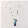 Image 3 : Silver Opalite And Tanzanite 18" Necklace, Suggested Retail Value $200