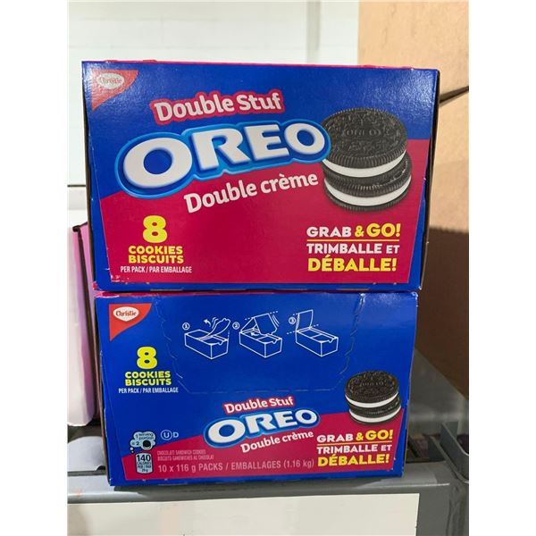 CASE LOT - Christie Oreo Double Stuff Cookies 8 Cookies Per pack 20 x 116g