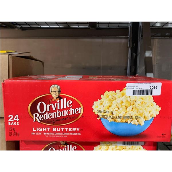 CASE LOT - Orville Redenbacher Light Buttery Microwave Popcorn  24 x 80g