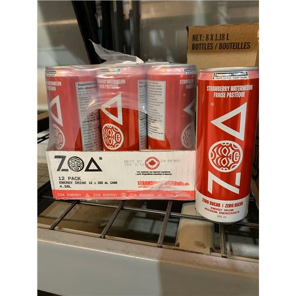 CASE LOT - Zoa Strawberry Watermelon Energy Drink 12 x 355ml