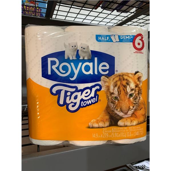 CASE LOT - Royale Tiger Towel Papertowels 6 Rolls