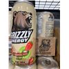 Image 2 : CASE LOT - Grizzly Energy Strawberry Kiwi Caffenated Energy Drink 12 x 473ml
