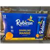 Image 1 : CASE LOT - Rubicon Exotic Sparkling mango Beverage 12 x 355ml