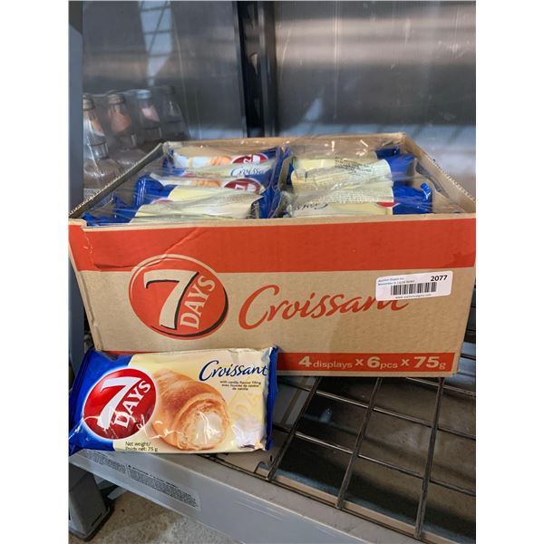 CASE LOT - 7 Days Croissant with Vanilla Flavor Filling 4 x 6 x 75g