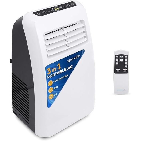 SereneLife Portable Electric Air Conditioner Unit-900W 8000 BTU Power Plug-in AC Cold Indoor Room Co