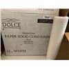 Image 1 : Dolce Premium Paper Food Containers, Bulk (500pcs) White
