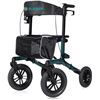 Image 1 : ELENKER All-Terrain Rollator Walker with Non-Pneumatic Tire 10” Front Rubber Wheels, Compac