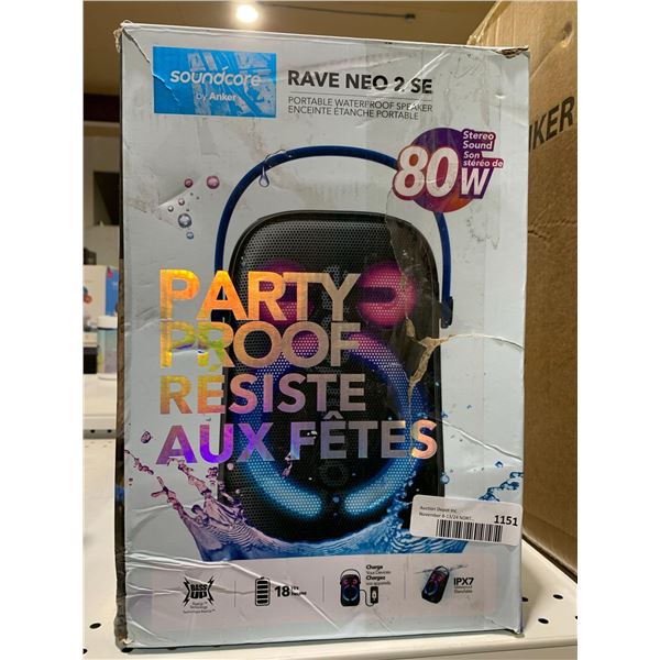 Soundcare Rave NEO 2 SE 80w Party Proof Portable Waterproof Speaker