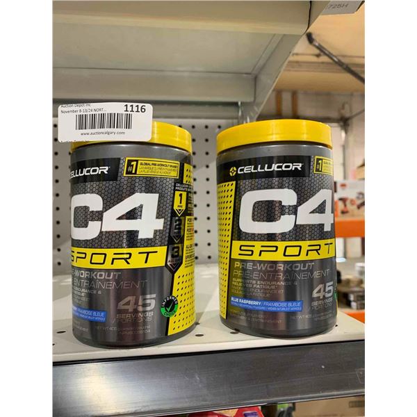 Cellucor C4 Sport Pre-Workout Supplement-Blue Raspberry (2 x 405g)