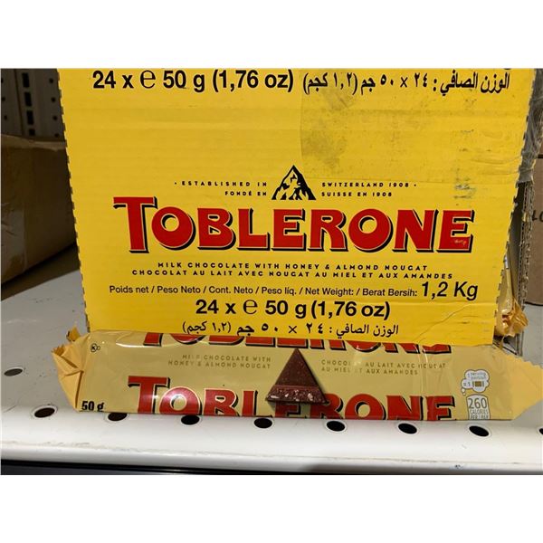 Toblerone Milk Chocolate with Honey Almond Nougat 24 x 50g